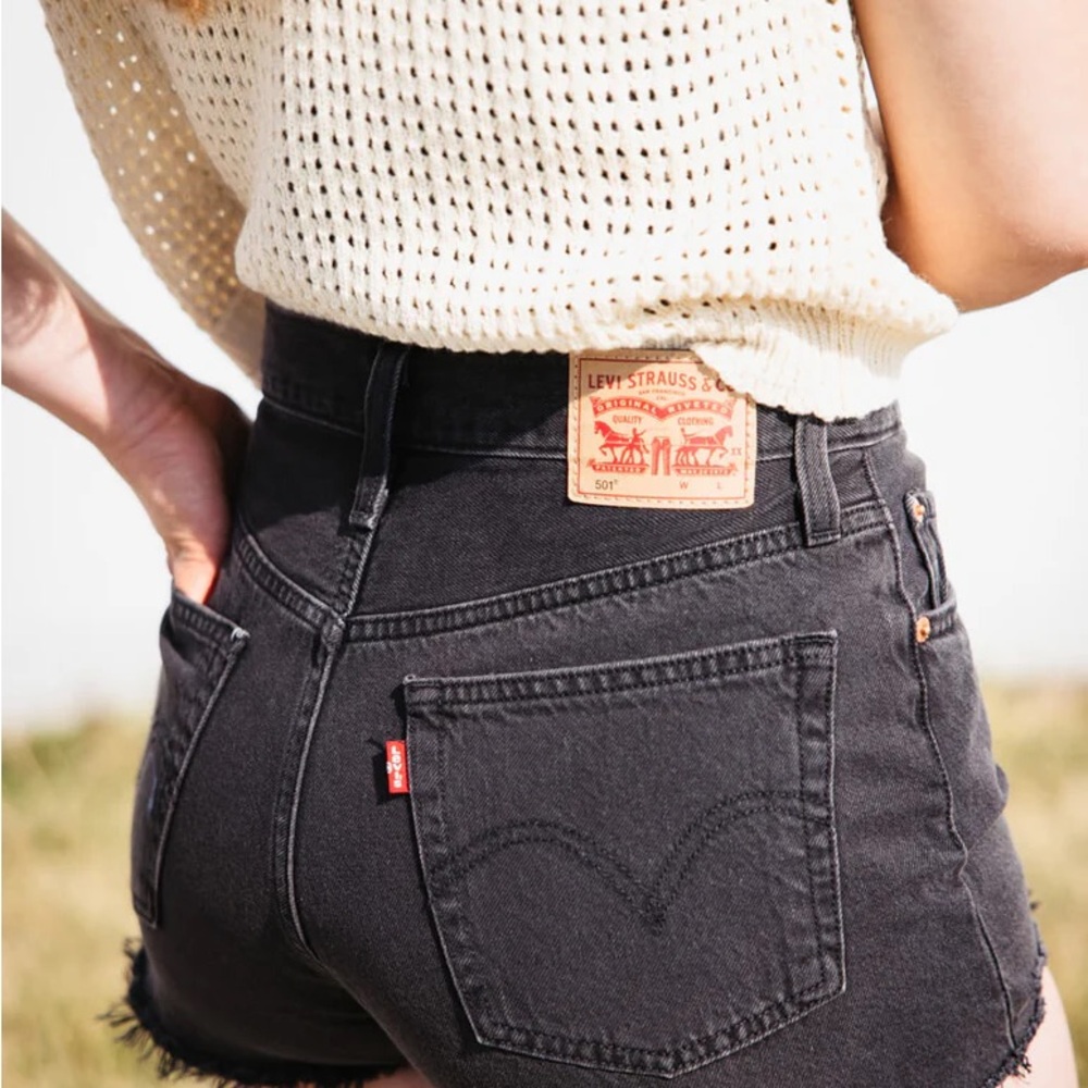 Levi’s 501 Original Denim Shorts for Women in Lunar Black